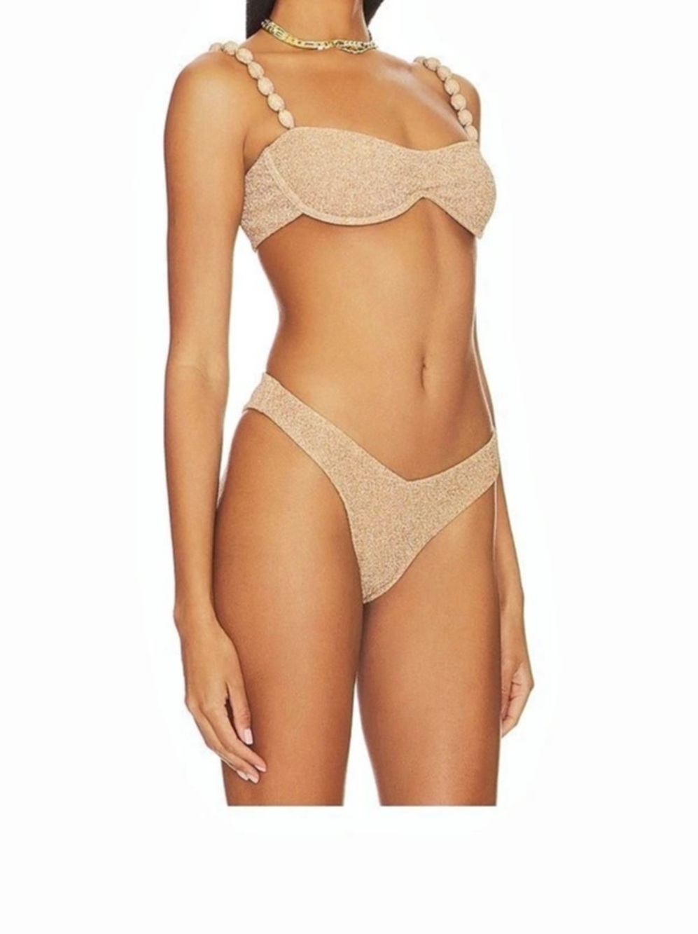 DEVON WINDSOR Harriet Bikini Gold Shimmer Size Small NWOT